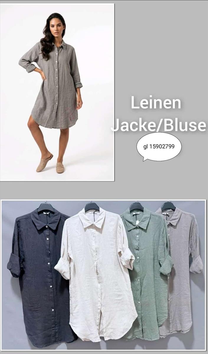 Leinen Jacke Bluse — Art. 605, JS Moden Art. 605